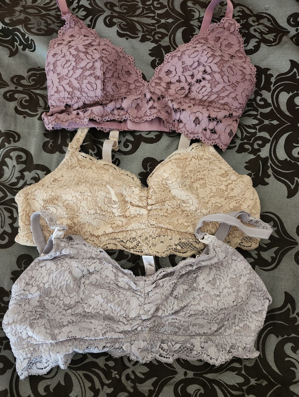 3 Lace Nursing Bras